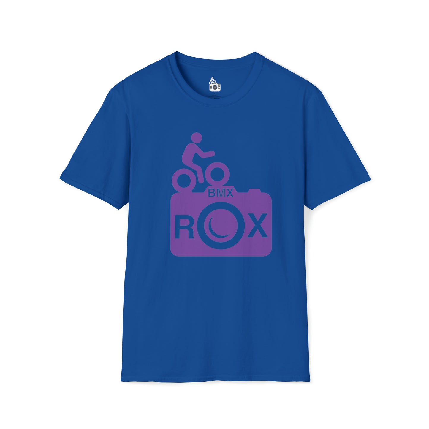Unisex Softstyle T-Shirt purple BMX ROX Logo