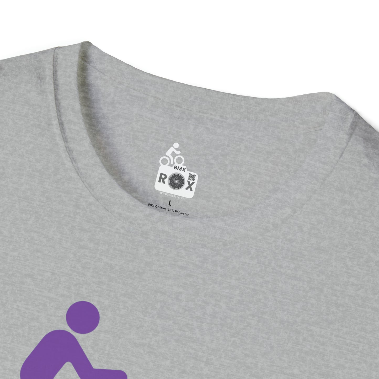 Unisex Softstyle T-Shirt purple BMX ROX Logo