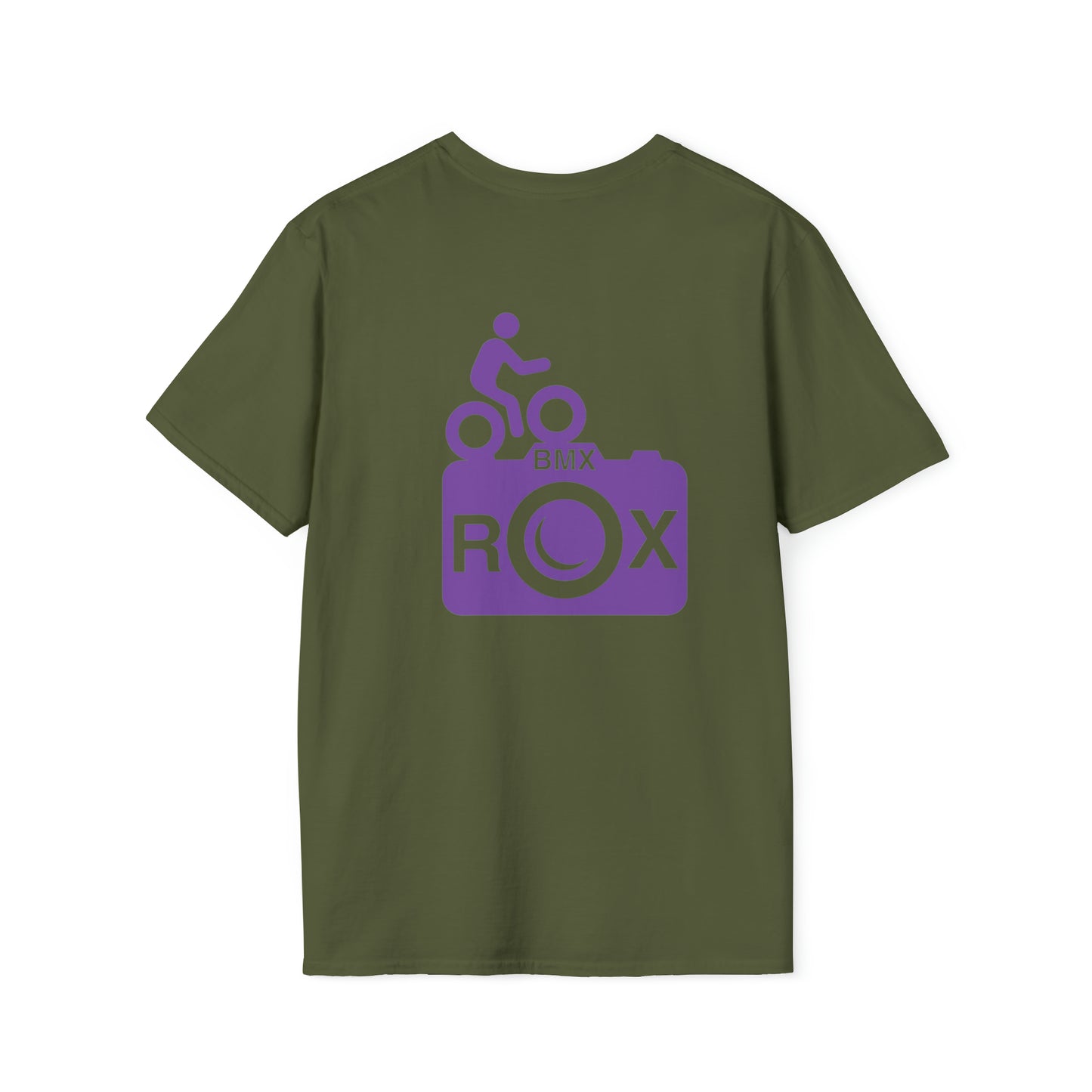 Unisex Softstyle T-Shirt purple BMX ROX Logo