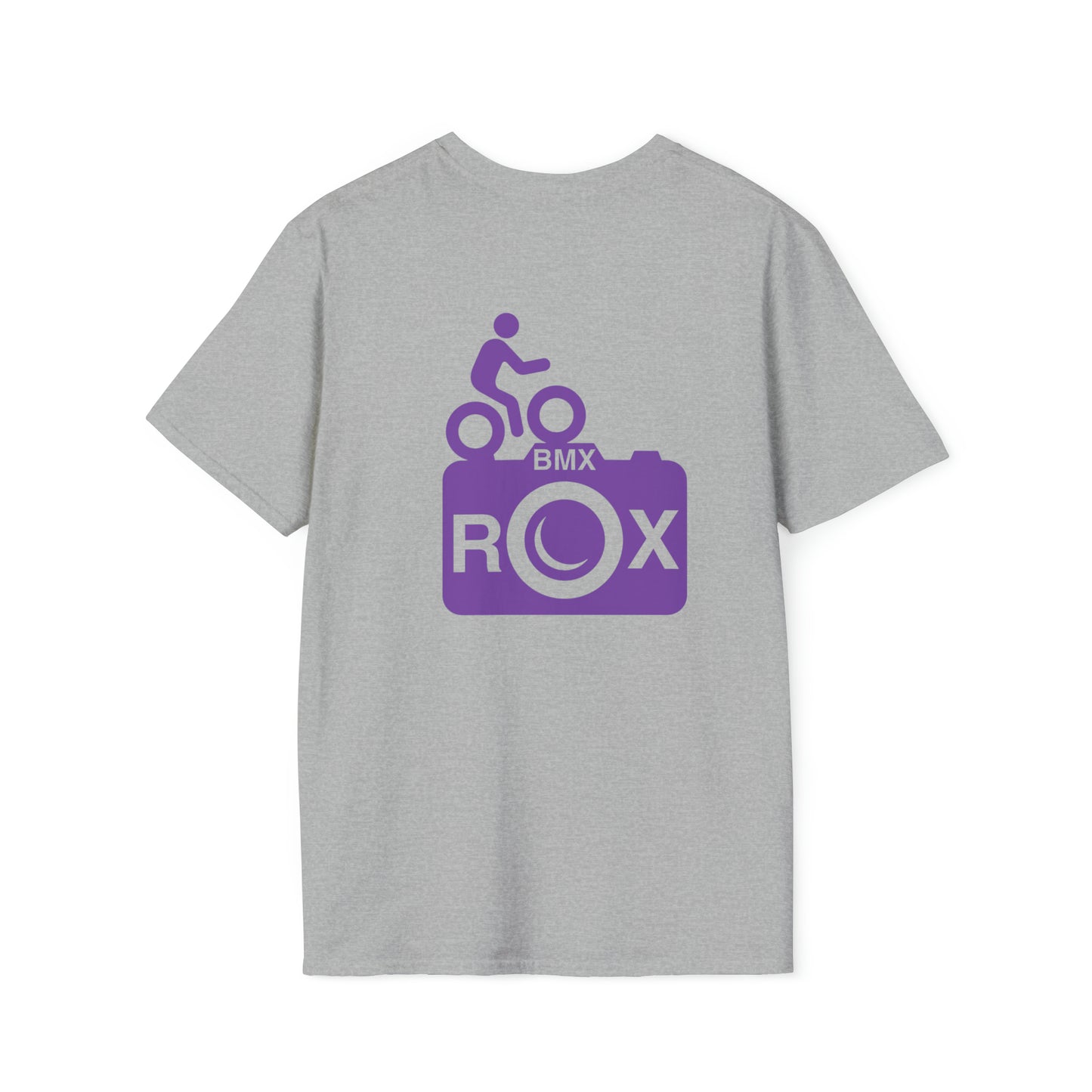 Unisex Softstyle T-Shirt purple BMX ROX Logo