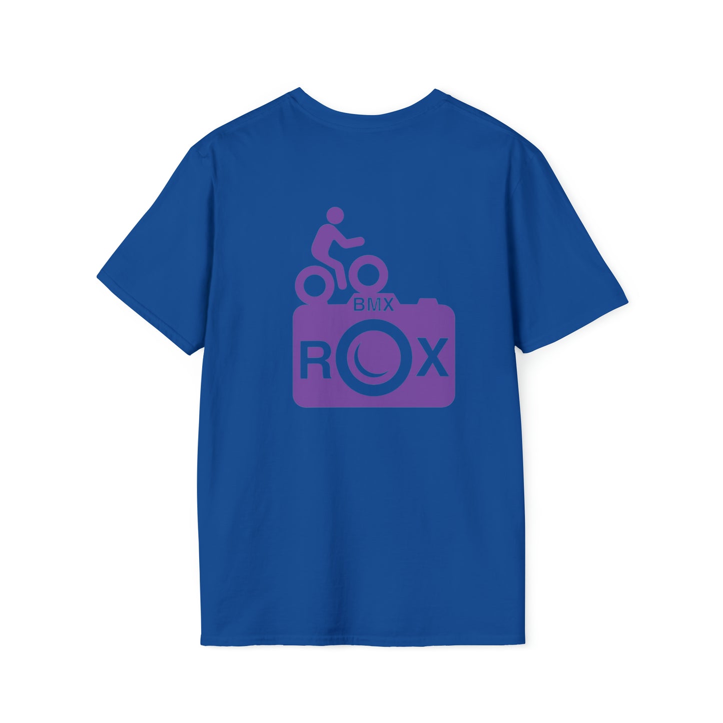 Unisex Softstyle T-Shirt purple BMX ROX Logo