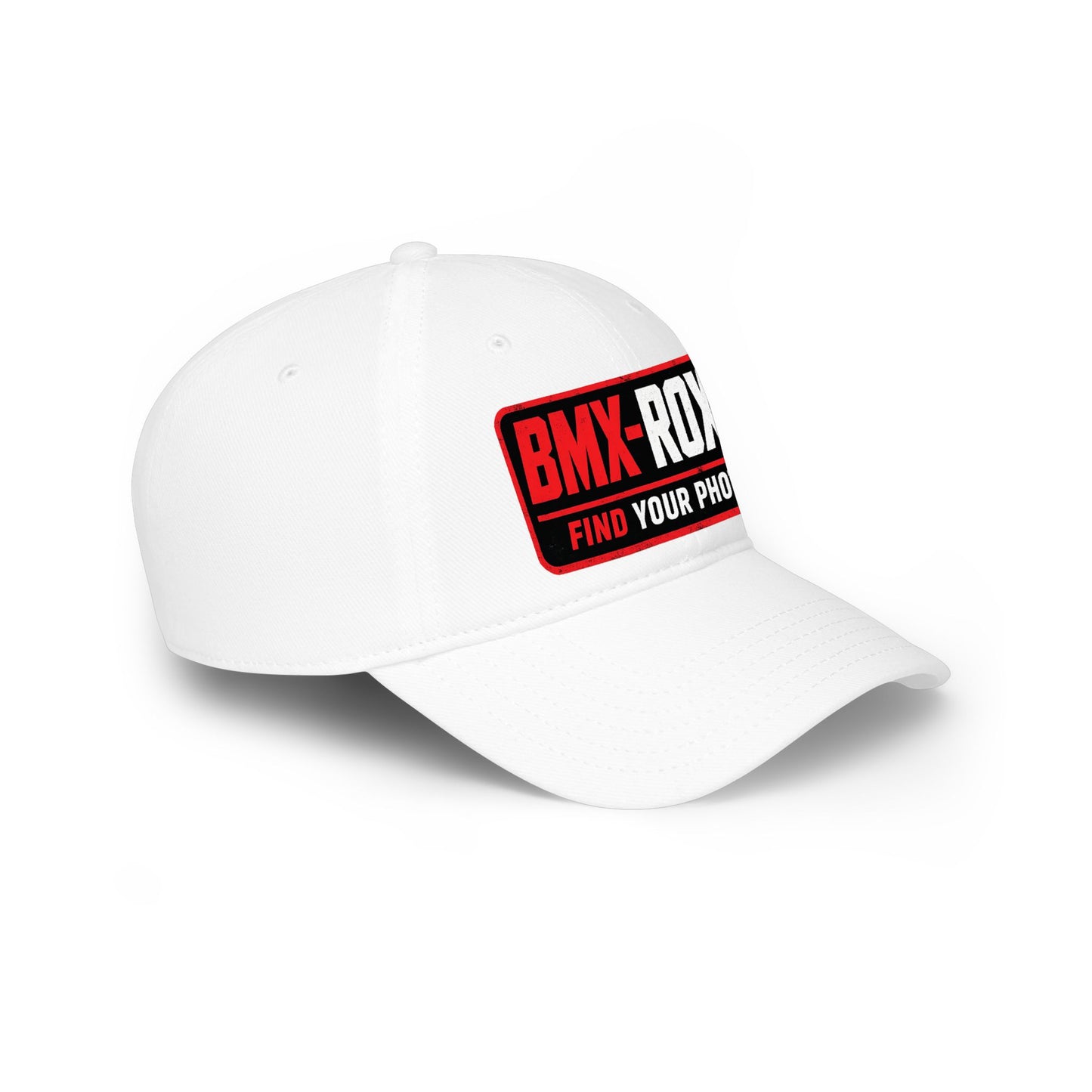BMX-ROX Low Profile Baseball Cap — "Find Your Photos" Patch Hat
