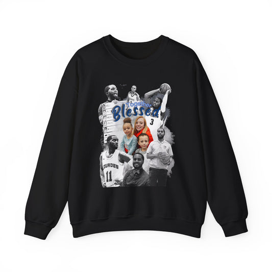 Coach Wells 'Blessed' Basketball Crewneck Sweatshirt — Personalized Coach Tribute