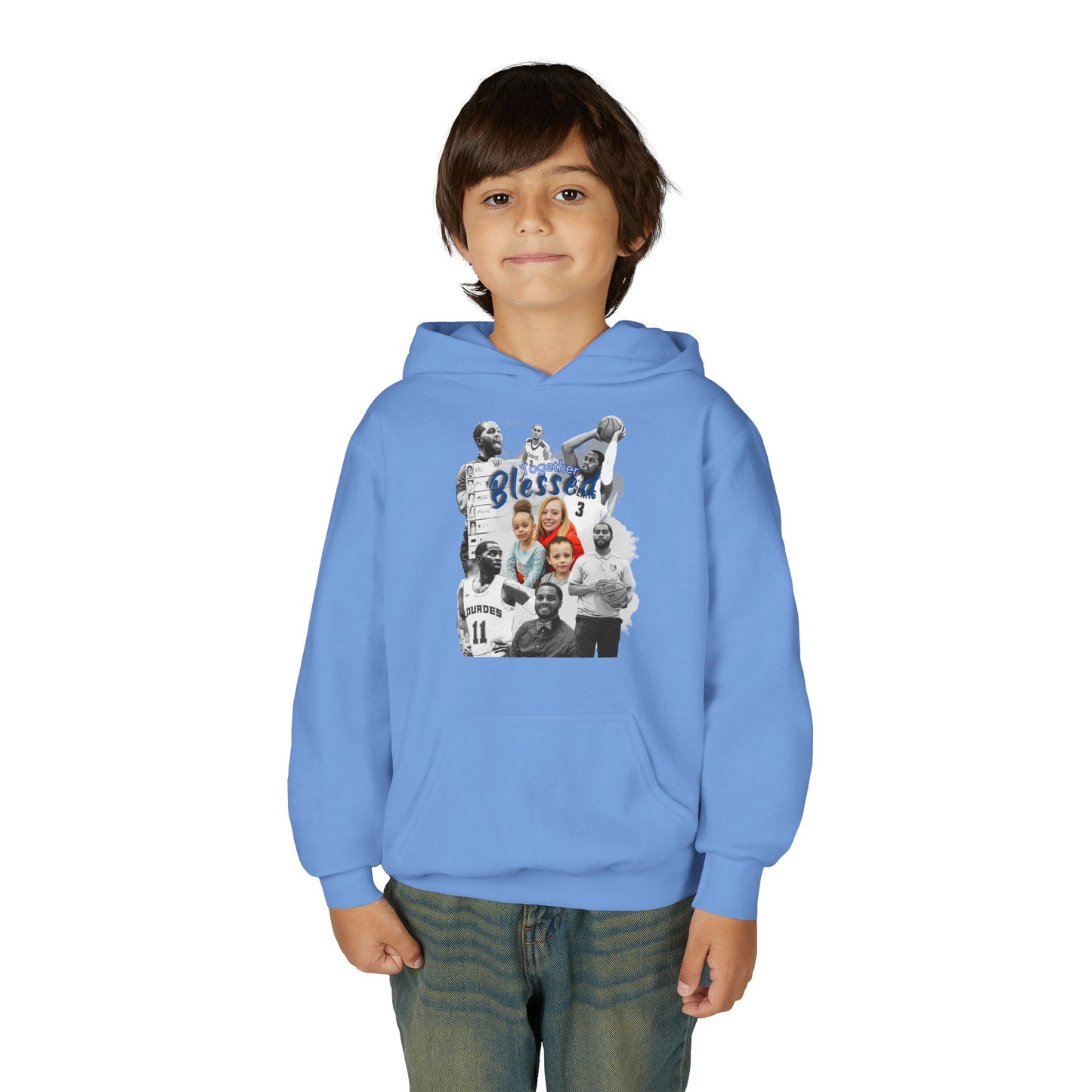 Coach Wells Youth Hoodie — Blessed Team Basketball Collage
