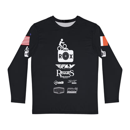 Moe’s Man in Black Long Sleeve Shirt (AOP)