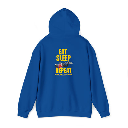 Carly Kane, Unisex Heavy Blend™ Hoodie, Eat, Sleep, Race, Repeat.