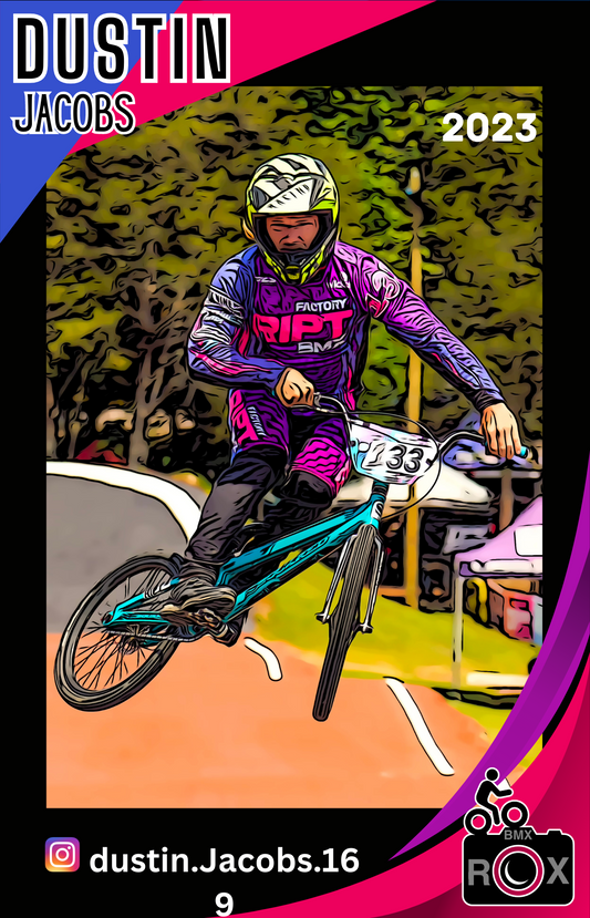 BMX ROX Trading Card Stickers - Dustin Jacobs