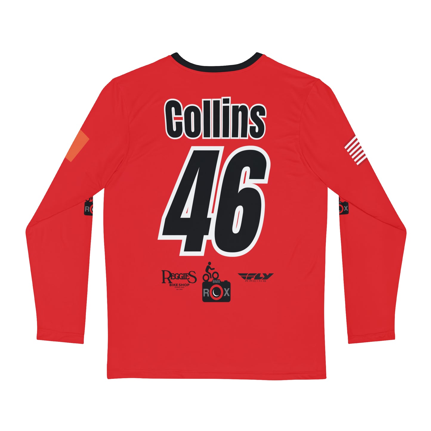 Moe’s Red Men's Long Sleeve Shirt (AOP)
