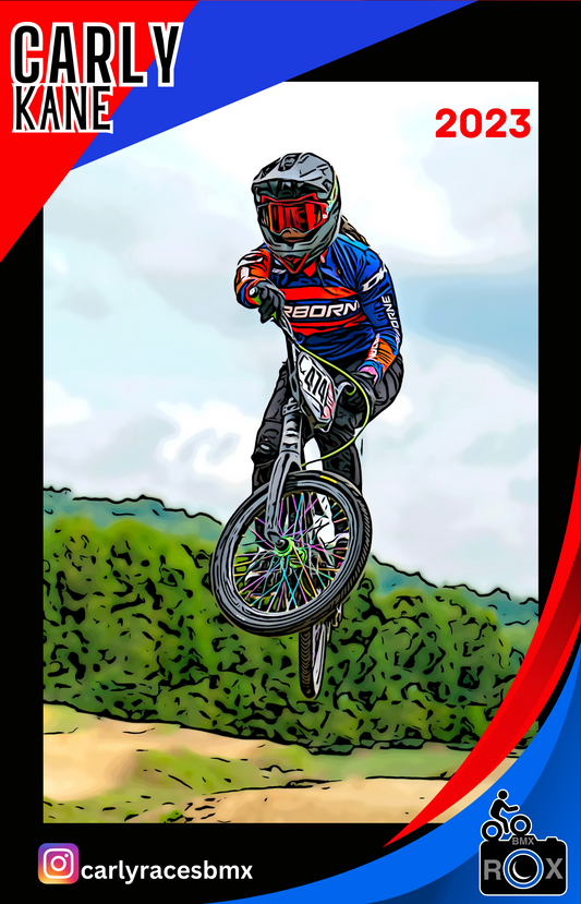 BMX ROX Trading Card Stickers - Carly Kane #2