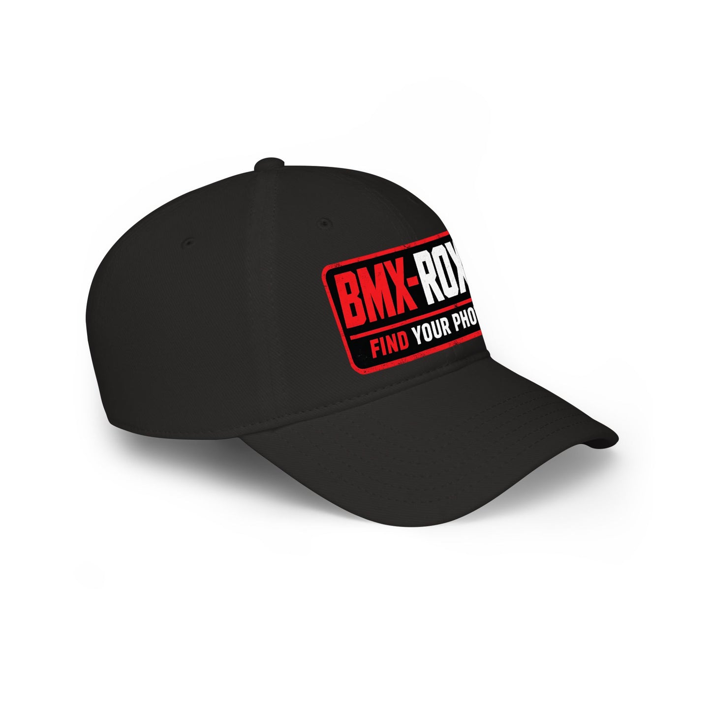 BMX-ROX Low Profile Baseball Cap — "Find Your Photos" Patch Hat