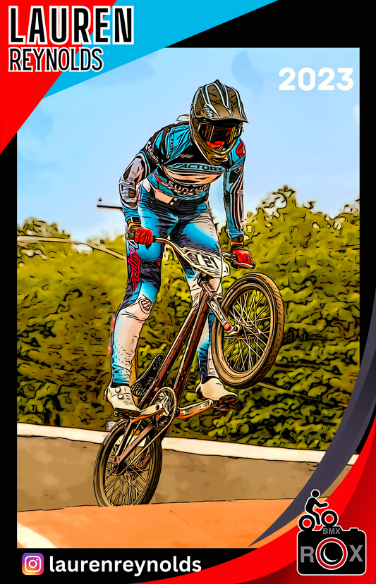 BMX ROX Trading Card Stickers - Lauren Reynolds