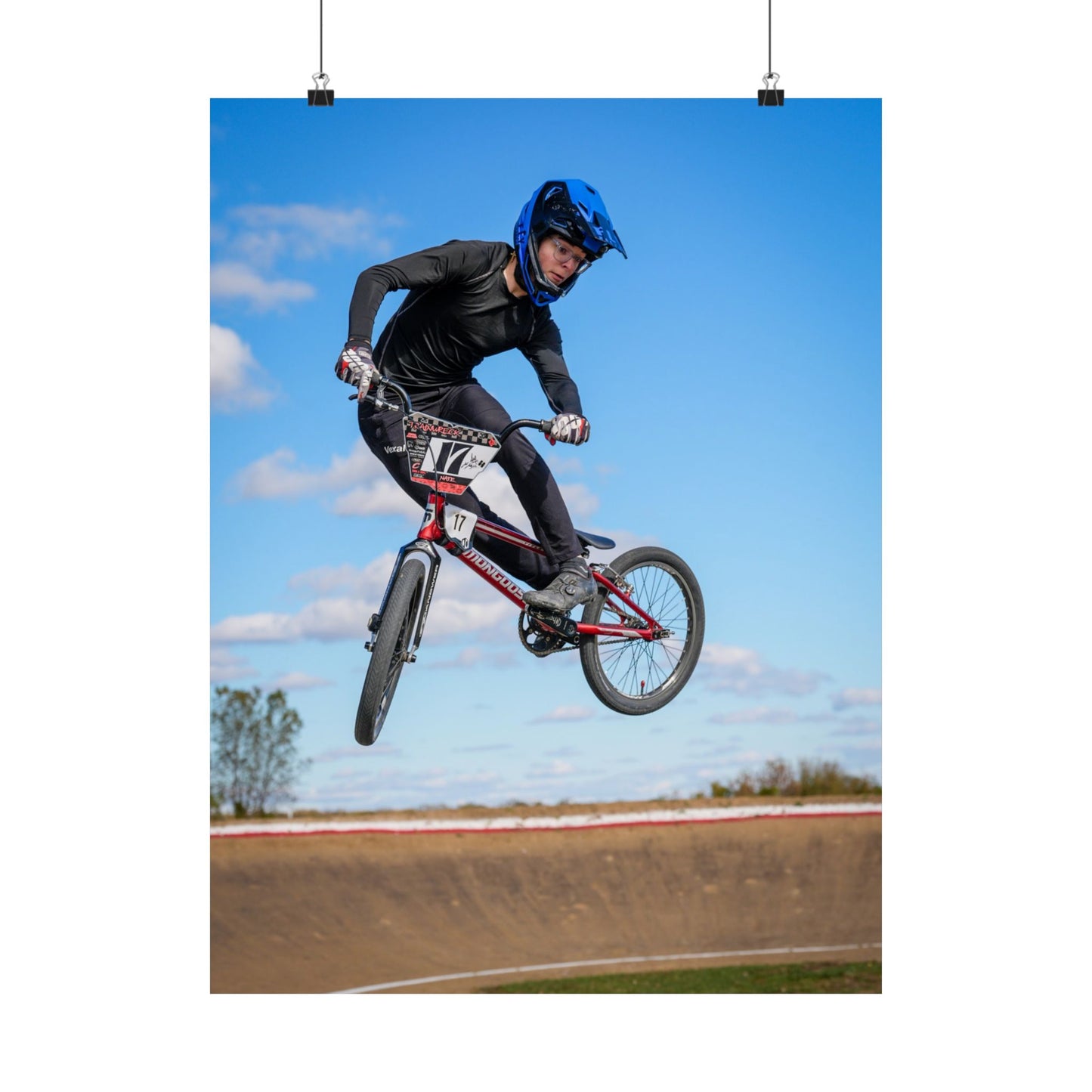 BMX Racer Matte Vertical Poster - Nate