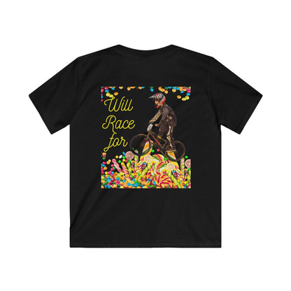 Kids Softstyle Tee - Will Race for Candy